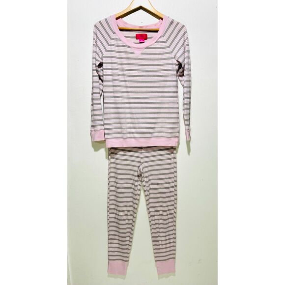 Victoria's Secret pajamas Y2K stripes pink granola girl comfy stretchy women M - Picture 1 of 7